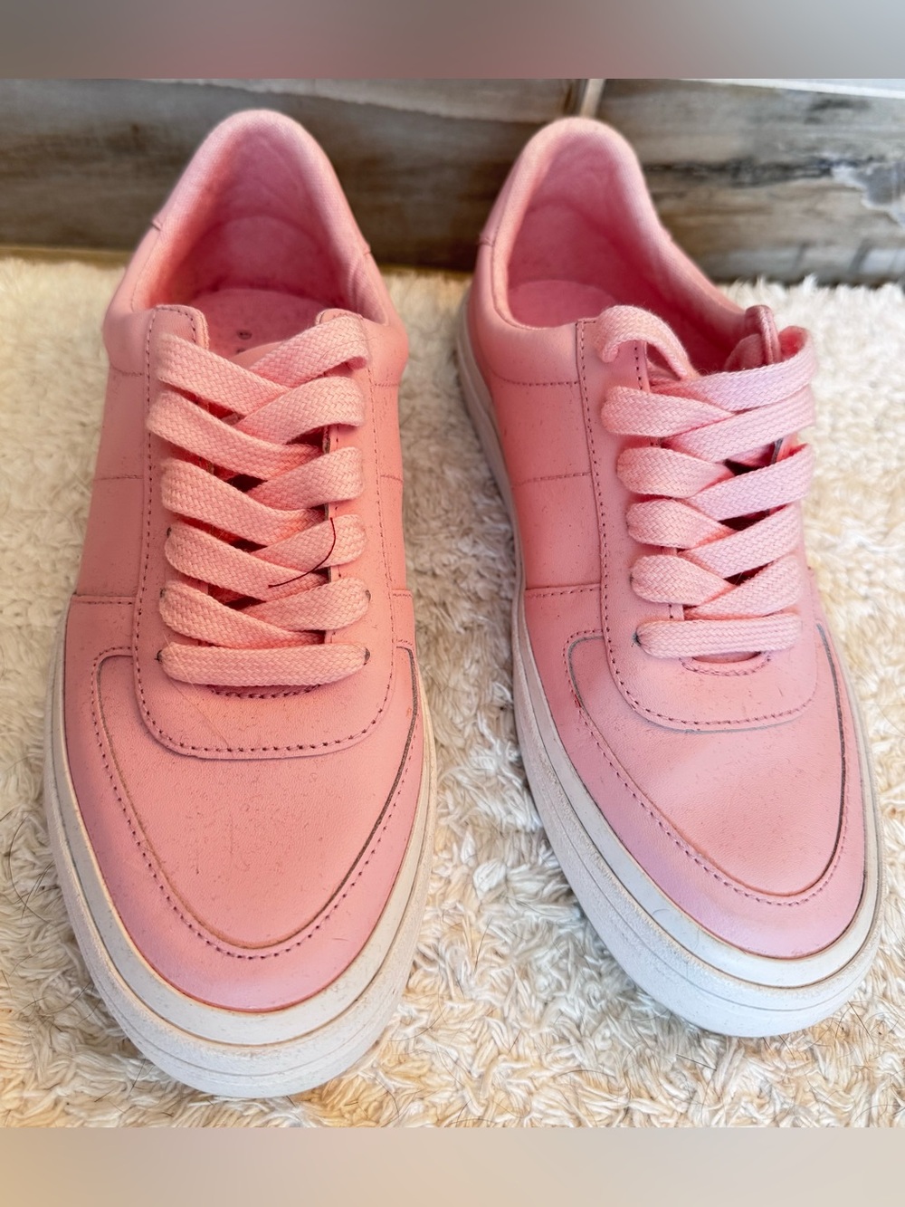 ASOS Pink Women's Low-Top Lace-Up Sneakers